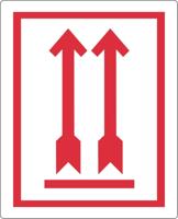 Waarschuwingsetiket IEZZY pijl omhoog 74x105mm 500 stuks - thumbnail