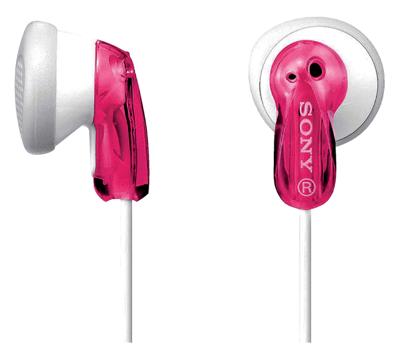 Sony Mdr-E9Lp In-Ear/In-Ear Koptelefoon (1,2M Kabel, Neodymium Magneet, Voor Mp3-Speler, Walkman, Ipod) Wit/Roze