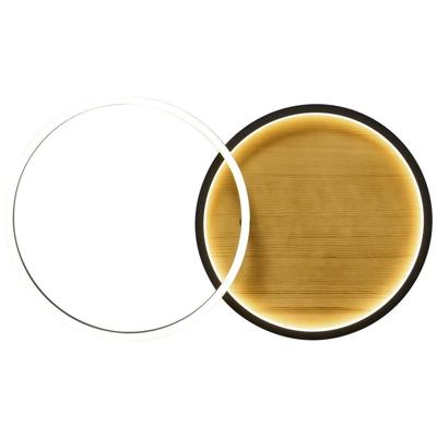 ECO-Light 9340-PL1 NERO KIRU LED-plafondlamp LED 23 W Zwart, Hout ECO-Light 9340-PL1 NERO KIRU LED-plafondlamp LED 23 W Zwart, Hout