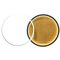 ECO-Light 9340-PL1 NERO KIRU LED-plafondlamp LED 23 W Zwart, Hout - thumbnail