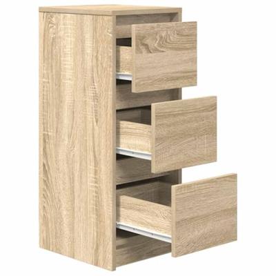 Dressoir 29,5x34x76 cm bewerkt hout sonoma eikenkleurig