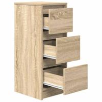 Dressoir 29,5x34x76 cm bewerkt hout sonoma eikenkleurig - thumbnail