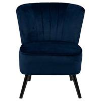 Bendt Fauteuil 'Karl' Velvet, kleur Dark Blue - thumbnail