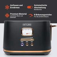 Muse MS-130BC - Broodrooster, 1.000 W, zwart/messing - thumbnail