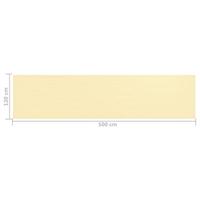 Balkonscherm 120x500 cm HDPE beige - thumbnail