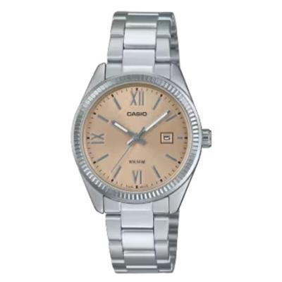 Casio LADY DATE - CHAMPAGNE Zilverkleurig (Ø 30 mm) Dames horloge