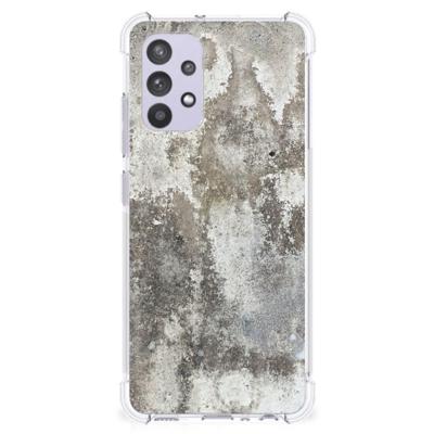 Samsung Galaxy A32 4G | A32 5G Enterprise Editie Anti-Shock Hoesje Beton Print Samsung Galaxy A32 4G | A32 5G Enterprise Editie Anti-Shock Hoesje Beton Print