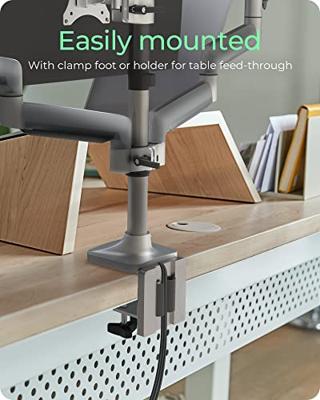 ICY BOX IB-MS505-TI, Monitorständer mit Tischhalterung f. 3 Monitore bis zu 32'' (81 cm) Monitor-tafelbeugel 3-voudig 81,3 cm (32) Zilver-grijs Draaibaar, In