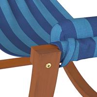 Hangmatschommel voor kinderen stof blauw gestreept - thumbnail