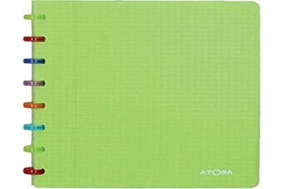 Atoma Tutti Frutti schrift, ft A5, 144 bladzijden, commercieel geruit, transparant groen Atoma Tutti Frutti schrift, ft A5, 144 bladzijden, commercieel geruit, transparant groen
