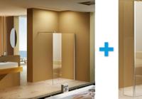 Inloopdouche Wiesbaden met zijwand 30cm 100x200cm 8mm NANO coating - thumbnail