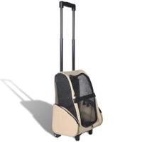 VidaXL Huisdierentrolley inklapbaar beige - thumbnail