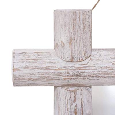 VidaXL Spiegel houtblokken 70x70 cm massief gerecycled hout