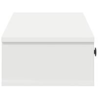 Wandschap met lades 100x37,5x19 cm bewerkt hout wit - thumbnail