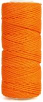 Bouhon macramétouw 200 g, ca.130 m, dikte: 2 mm, oranje - thumbnail