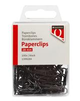 Quantore Paperclip 28mm zwart, 100st. - thumbnail