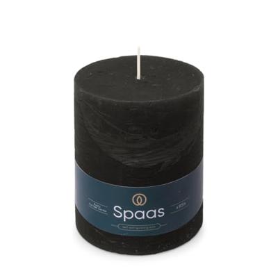 Kaars rustiek 100/130 mm zwart Spaas - Spaas