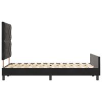 Bedframe met hoofdeinde Zwart 120 x 190 cm Fluweel - thumbnail