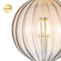 Edison Vintage E27 LED filament lichtbron - Amber - 12.5/12.5/17cm - G125 Global - Vintage LED lamp - Dimbaar - 4W 400lm 2700K - warm wit licht - geschikt voor E27 fitting - thumbnail