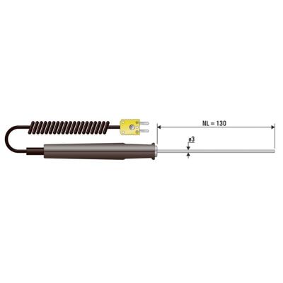 Spies sonde B + B Thermo-Technik 0600 1004-50 tot +400 °C Sonde: K gekalibreerd (zonder certificaat), 1 stuk
