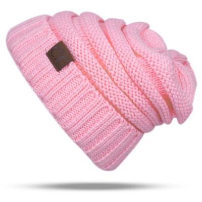 CC brief effen kleur wol hoeden beknopte Hat(Pink) breien CC brief effen kleur wol hoeden beknopte Hat(Pink) breien
