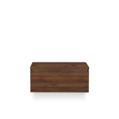 Frozen Badmeubelset 100 cm - Greeplijst in kleur - Incl. Bovenblad Walnoot