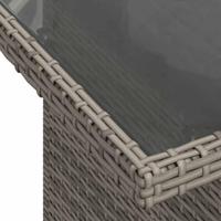 5-delige Loungeset met kussens poly rattan acacia grijs - thumbnail