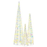 Kerstboom met 90 LED 3 pcs Warmwit 40 cm 60 cm 80 cm PET - thumbnail