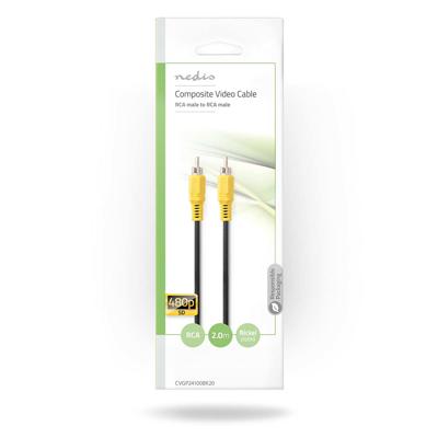 Composiet Videokabel | RCA Male - RCA Male | 2,0 m | Zwart