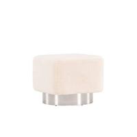 Nohr Poef 'Montey' Fleece, kleur Off White - thumbnail