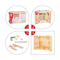 Classic World houten gereedschapskoffer, 35dlg. - thumbnail