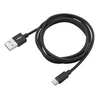 Ansmann USB-kabel USB 2.0 USB-A stekker, USB-micro-B stekker 1.20 m Zwart Aluminium-stekker, TPE-mantel 1700-0076 - thumbnail