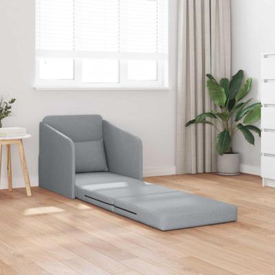 Vouwsofa Bed Lichtgrijs 65 x 80 x 83 cm Stof
