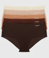 Calvin Klein - 5-pack invisible hipster dames - Naadloze dames shorts - Microvezel - Multipack - XS - XS - thumbnail