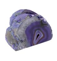 Waxinelichthouder Edelsteen Agaat Paars (ca 8-9 cm hoog) - thumbnail