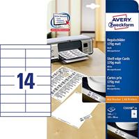 Avery schapkaarten ft 38 x 105 mm, 350 stuks, wit - thumbnail
