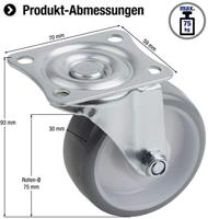 Metafranc Zwenkwiel 75Mm Pu W - WU0802920 - thumbnail