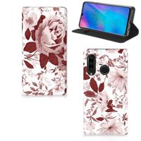 Bookcase Huawei P30 Lite New Edition Watercolor Flowers - thumbnail