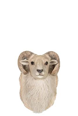 Geitenkop hangend Polystone beige 35 cm