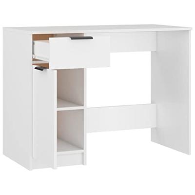Bureau 100x50x75 cm bewerkt hout wit Bureau 100x50x75 cm bewerkt hout wit