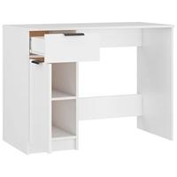 Bureau 100x50x75 cm bewerkt hout wit - thumbnail