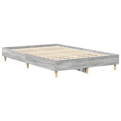Bedframe zonder matras 160x200 cm spaanplaat grijs Sonoma