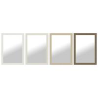 Wandspiegel DKD Home Decor Bruin Zwart Donker grijs Ivoor 70 x 2 x 97 cm (4 Stuks) - thumbnail