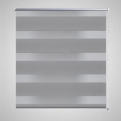 VidaXL Zebra rolgordijn 120,9 x 230 cm stofbreedte 116,7 cm grijs