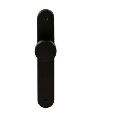 Hardbrass Knopkruk Piano op ovaal langschild blind - zwart Hardbrass Knopkruk Piano op ovaal langschild blind - zwart