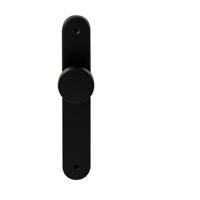 Hardbrass Knopkruk Piano op ovaal langschild blind - zwart - thumbnail