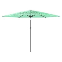 VidaXL Parasol met stalen paal 288x288x225 cm groen - thumbnail