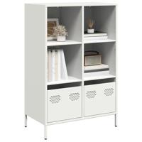 Hoge kast 68x39x103,5 cm staal wit - thumbnail