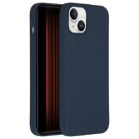 Accezz Liquid Silicone Backcover met MagSafe iPhone 15 Plus Telefoonhoesje Blauw - thumbnail