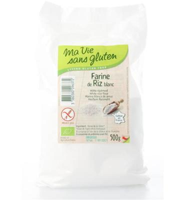 Rijstmeel wit glutenvrij bio 500 Gram Rijstmeel wit glutenvrij bio 500 Gram